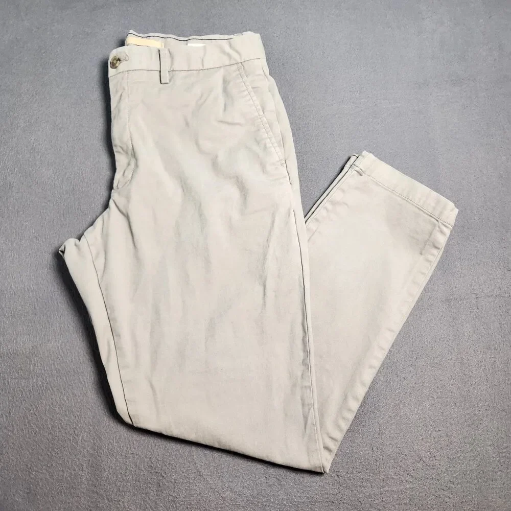 Banana Republic Pants Men 34X30 (33X29) Cliff Gray Lived In Chino Athletic Fit